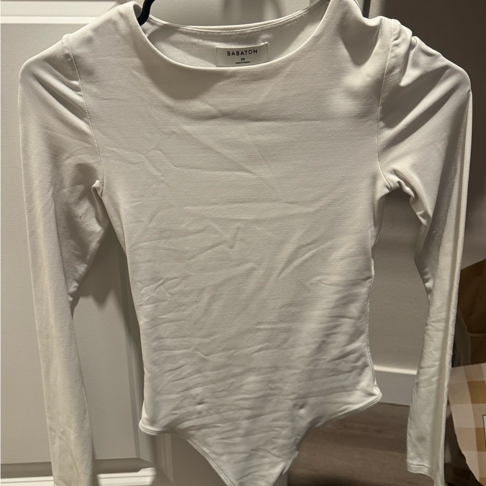 Babaton Cream Crew Neck Top